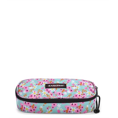 Eastpak Oval Turkis m/blomst Penalboks