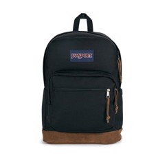 JanSport Right Pack Rygsæk I Sort M/Sandfarvet Ruskind