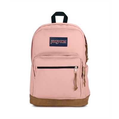 JanSport Right Pack Rygsæk I Rosa Med Lys Ruskindsbund