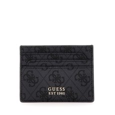 Guess Laurel SLG Lille Kortholder I Grå Med Sort Logo Print